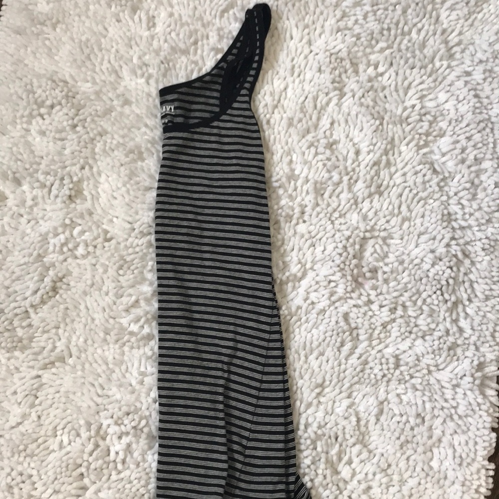 Black and white strip tank top